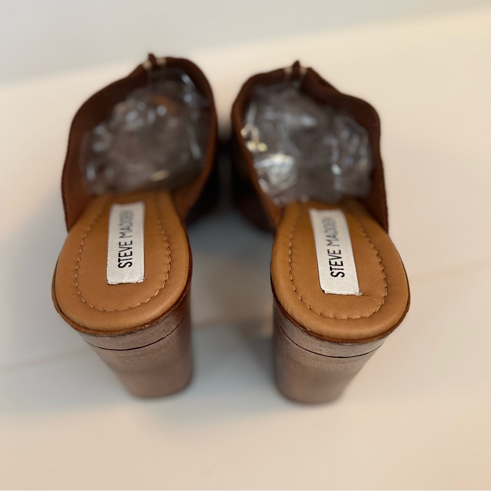 Steve Madden Brown Platform Mules - Picture 7 of 13